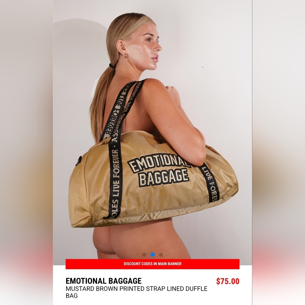 ALF - Assholes Live Forever - Mustard Gold Emotional Baggage Duffel Bag